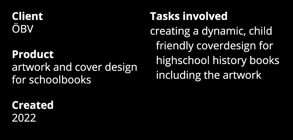 Client ÖBV Product artwork and cover design for schoolbooks  Created 2022 Tasks involved creating a dynamic, child fr   